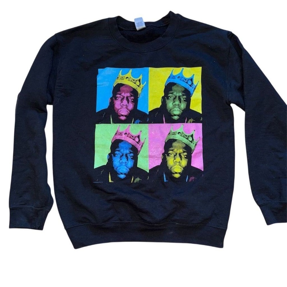 Daydreamer Men's Notorious B.I.G. Pop Art Graphic Sweatshirt Black S heavyweight